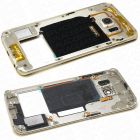 Galaxy S6 Edge Main Chassis Bezel W/ Buttons, Cables & Antenna Gold