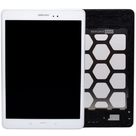 Galaxy A 9.7 T550 Complete LCD Touch Screen Assembly W/ Frame White