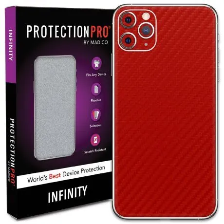 ProtectionPro Infinity Series | Carbon Fiber Device Body Armour | Small | Fortunate Red Carbon | 10 Pack