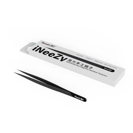 QianLi | iNeezy Handmade Non-Magnetic Stainless Steel Tweezers | Black