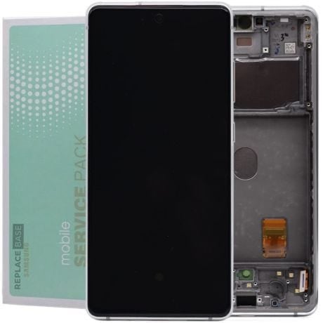Genuine Samsung S20 FE / G780 | Replacement AMOLED Touch Screen Assembly With Chassis | Cloud White | Service Pack | GH82-24219B