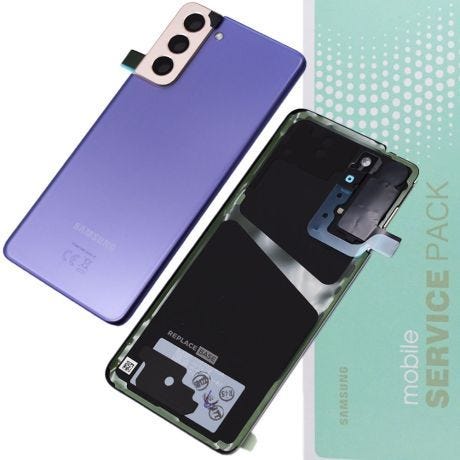 Genuine Samsung S21 5G / G991 | Replacement Battery Cover / Rear Panel With Camera Lens | Phantom Violet | Service Pack | GH82-24519B