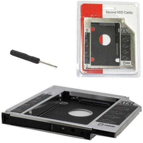 20" 21.5" 24" 20" 2009 2010 2011 12.7mm SATA Second HDD SSD Caddy for Apple iMac 21
